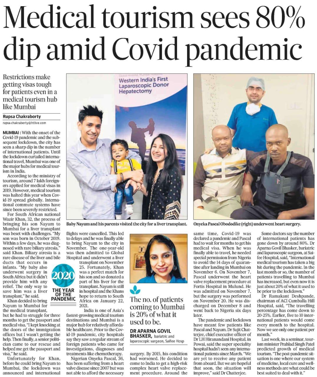 Dr Manish Hinduja Cardiac Surgeon Mumbai Patients Media Newpaper Article Clipping 2